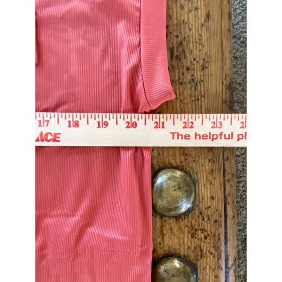 LuLaRoe Womens Collared Button-Down Short Sleeve Dress Coral Large NEW Polyester - Picture 6 of 7